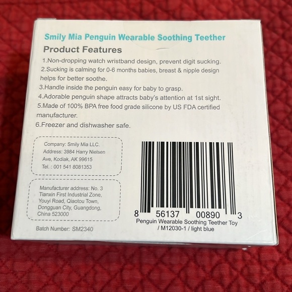 Penguin Wearable Soothing Teether - Blue - Picture 2 of 4